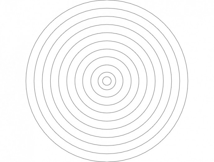 Скачать dxf - Спираль трафарет спираль шаблон концентрические круги concentric circles