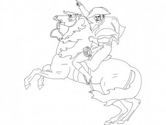 Скачать dxf - Рисунок рисунки рисунки родео раскраска раскраска раскраски лошади