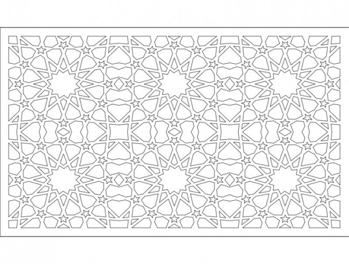 Скачать dxf - Раскраски геометрические узоры геометрический узор узор арабеска раскраска
