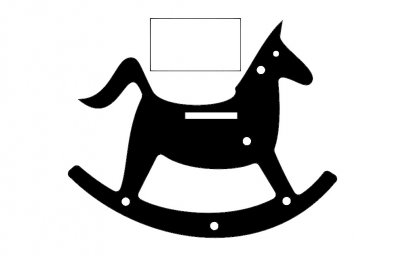 Скачать dxf - Пиктограмма лошадка качалка лошадка игрушка иконка значок конь