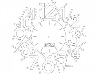 Скачать dxf - Часы циферблат часы трафарет часы шаблон шаблон часов