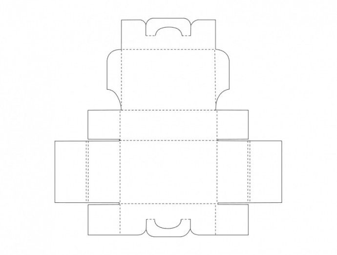 Скачать dxf - Трафарет коробочки шаблон коробочек шаблон коробки развёртка коробочки