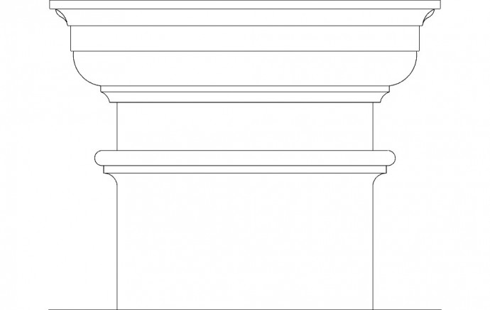 Скачать dxf - Капитель дорического ордера схема капитель капитель пилястры дорическая