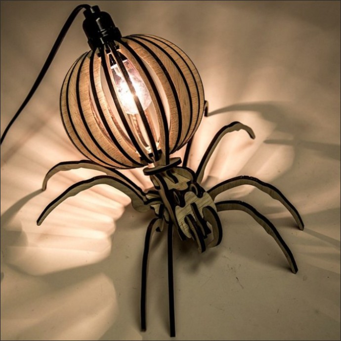 Скачать dxf - Светильник паук из дерева светильник паук светильник паук