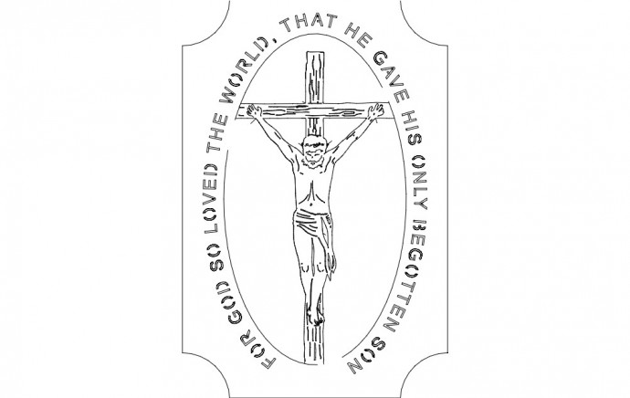 Скачать dxf - Распятие православный крест инци православный и католический крест