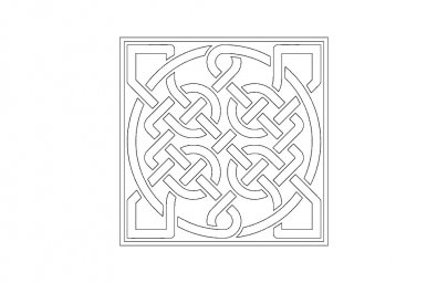 Скачать dxf - Кельтский орнамент кельтский орнамент мозаика квадратный кельтский орнамент