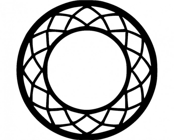 Скачать dxf - Знаки символика круглая рамка круглая векторные шаблоны