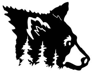 Скачать dxf - Наклейки волк волк силуэт красками наклейки на авто