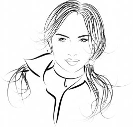 Черно белые рисунки женщин карандашом девушка женский образ рисунок карандашом