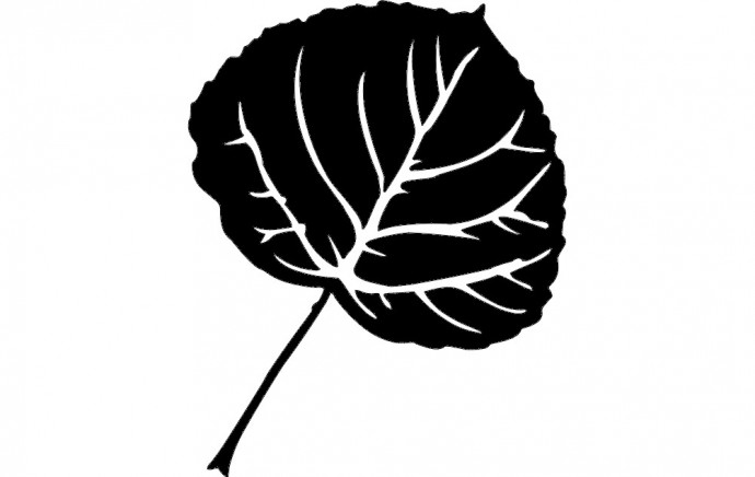 Скачать dxf - Листья силуэт трафарет листва листья березовый листочек силуэт