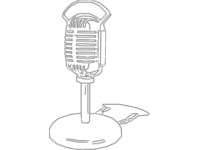 Скачать dxf - Микрофон рисунок контур микрофон микрофон dxf аластор микрофон