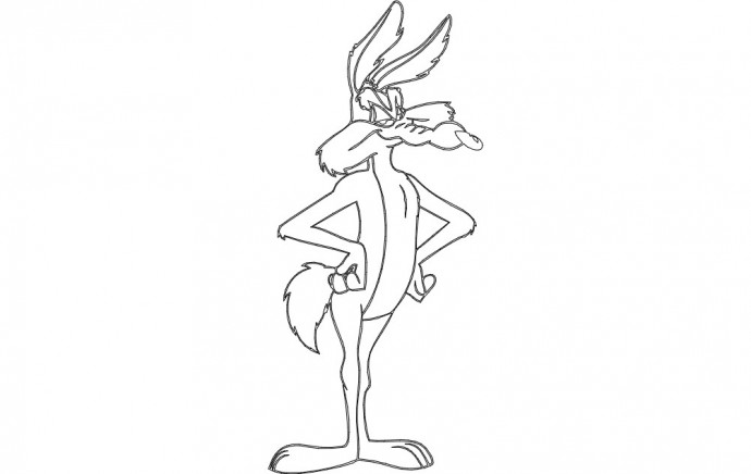 Скачать dxf - Coyote looney tunes раскраски багз банни чб багз