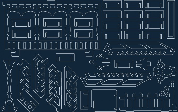 Скачать dxf - Узор чпу парковка dxf hud паттерн