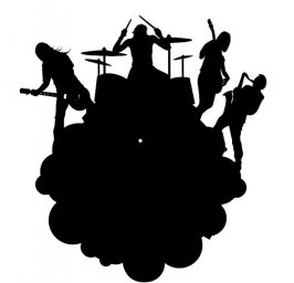 Силуэт рок группы иллюстрация силуэты музыкантов