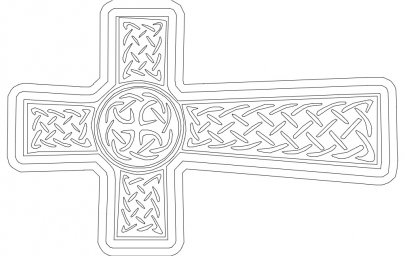 Скачать dxf - Раскраски кельтские узоры крест кельтский крест контур эскизы