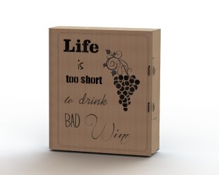 Скачать dxf - Деревянная подарочная коробка коробка для вина коробка для