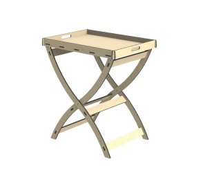 Скачать dxf - Столик сервировочный складной с подносом деревянный сервировочный столик