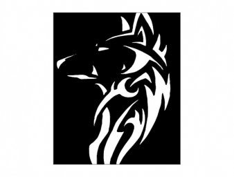 Скачать dxf - Волк трайбл эскиз татуировка волк трафареты для тату