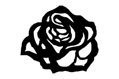 Скачать dxf - Трафарет розы роза трафарет для вырезания роза значок