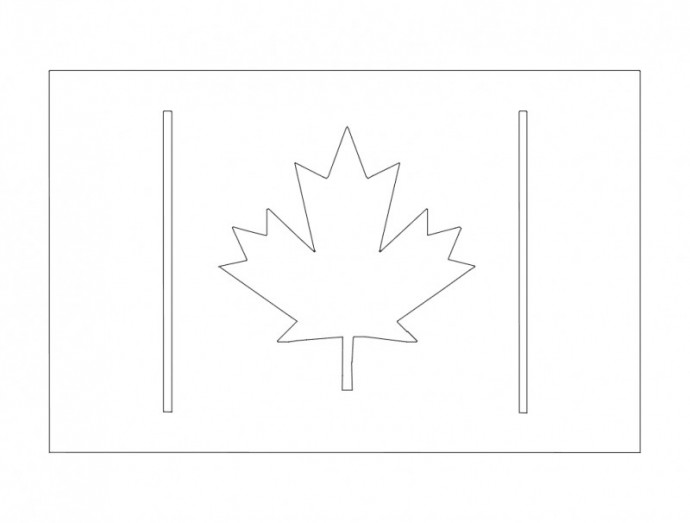 Скачать dxf - Флаг канады раскраска флаг канады для раскрашивания канадский