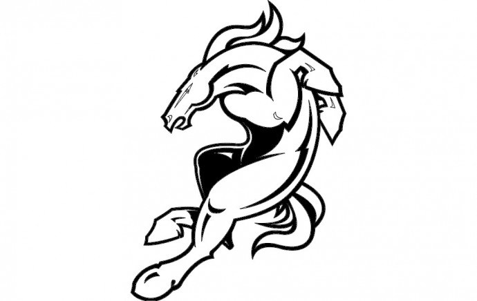 Скачать dxf - Футбол бронкос эмблема денвер бронкос логотип дизайн логотип