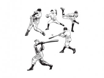 Бейсбол вектор бейсбол рисунок позы бейсбола эскизы бейсбол схема