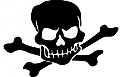 Скачать dxf - Пиратский символ череп и кости череп и кости