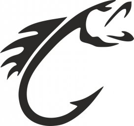 Скачать dxf - Рисунок логотипы рыболовные наклейки логотип рыболовный крючок тату