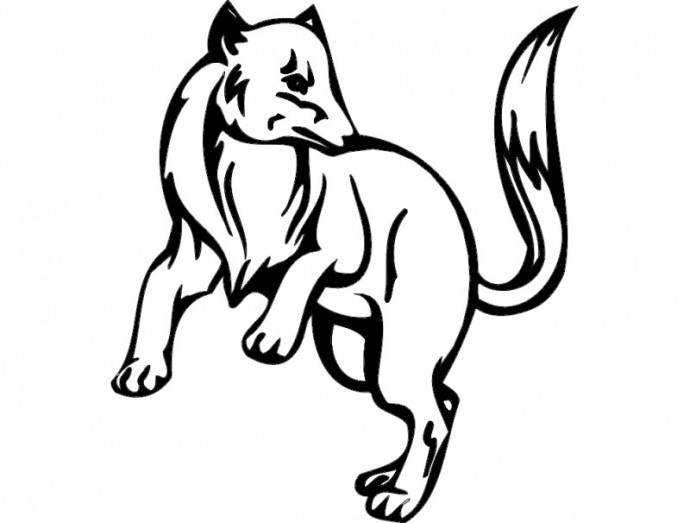 Скачать dxf - Кошка наклейки коты животные наклейки лиса чёрнобелые фокс