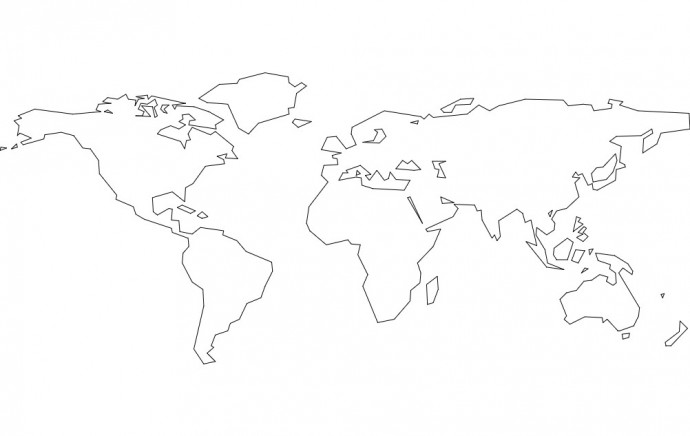 Скачать dxf - Контурная карта мира контурная карта мира раскраска контур