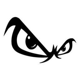 Скачать dxf - Злой глаз лого трафарет для граффити глаз трафарет