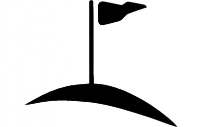 Скачать dxf - Флажок для гольфа иконка рисунок флаг силуэт