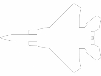Скачать dxf - Трафарет самолетика для вырезания jsf шаблоны шаблоны трафареты