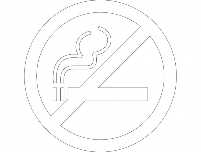 Скачать dxf - Раскраска знаки курение запрещено раскраска трафарет курение запрещено
