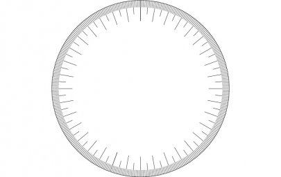 Скачать dxf - Круговой транспортир транспортир шаблон для печати круглый транспортир