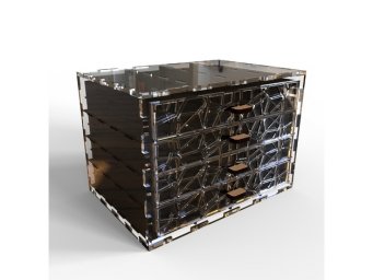 Скачать dxf - Прозрачный ящик с ячейками из акрила контейнеры с