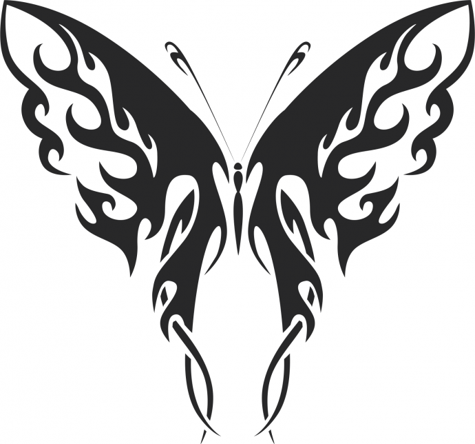 Скачать dxf - Рисунки татуировок бабочки векторные трайбл бабочка татуировка бабочка