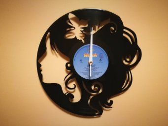Скачать dxf - Часы из виниловых пластинок часы декор интерьерные настенные