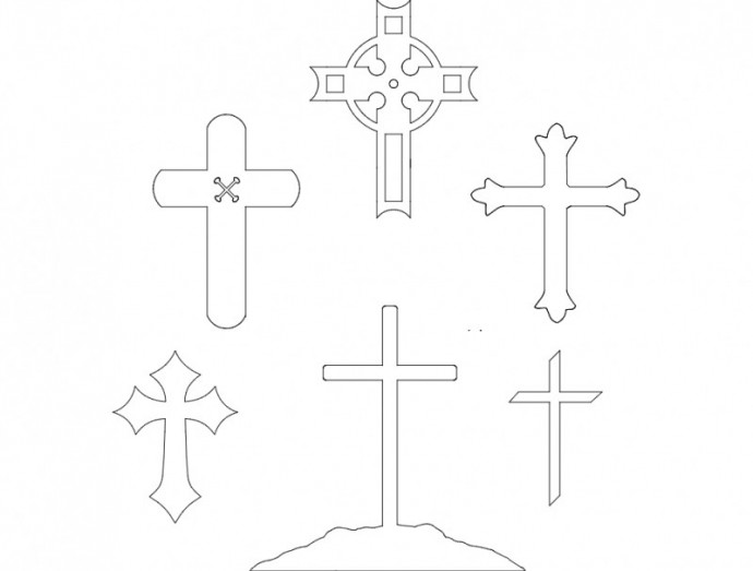 Скачать dxf - Православный крест православный крест разновидности православный крест трафарет