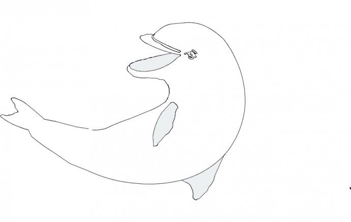 Скачать dxf - Дельфин карандашом для детей дельфин рисунок карандашом дельфин