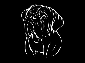 Скачать dxf - Собака силуэт собака векторные рисунки черно белые собаки