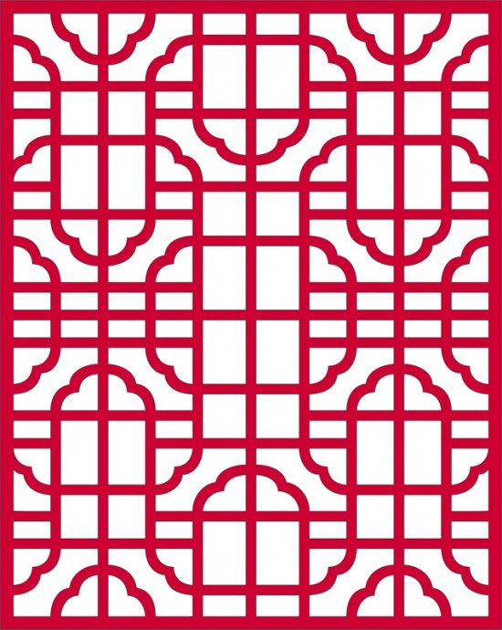 Скачать dxf - Узор решетка узор орнамент китайский узор решетка китайский