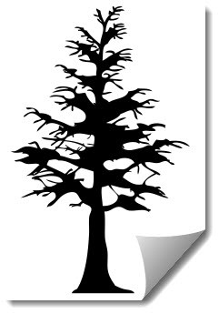 Скачать dxf - Силуэт дерева рисунок силуэт дерева стволы деревьев графика