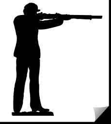 Скачать dxf - Силуэт охотника с ружьем силуэт стреляющего охотника стрельба