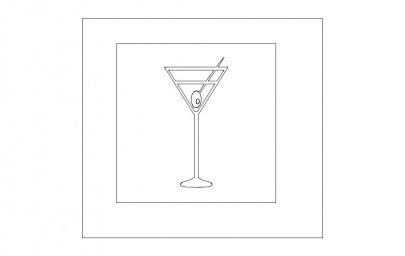 Скачать dxf - Скетч стакан мартини символы рисунок карандашом стакан мартини