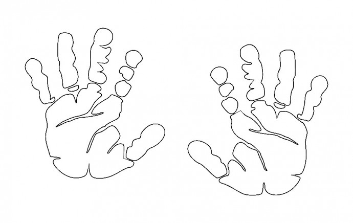 Скачать dxf - Раскраска ладошка раскраска ладошка ребенка ладонь контур раскраска