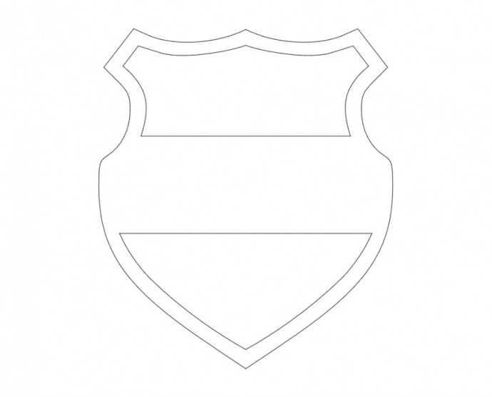 Скачать dxf - Форма щита эмблема в виде щита герб щит