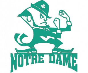 Скачать dxf - Ирландец логотип notre dame fighting irish вектор лепрекон