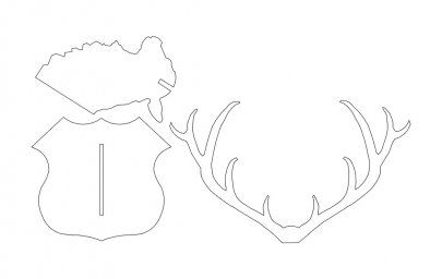 Скачать dxf - Трафарет оленя из картона голова трафарет головы оленя