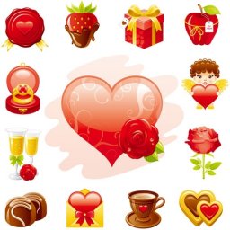 Стикеры любовь иконки с днем сердца наклейки на день святого валентина 5150